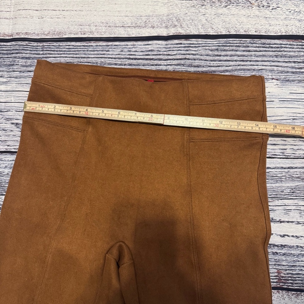Spanx Brown Faux Suede Moto Leggings | Size Medium - Picture 7 of 7